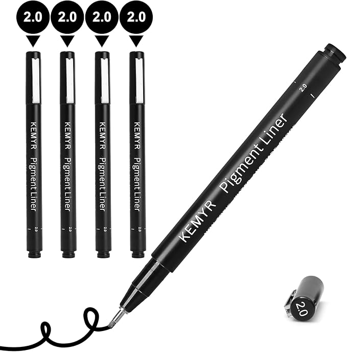 4 Micro Fine liner Drawing Art Pens Calligraphy